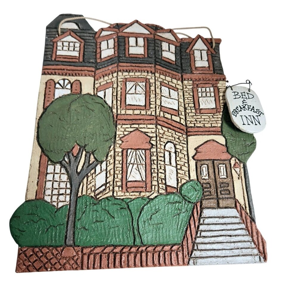 Vintage Trotwood Pottery Bed & Breakfast GRJ Gayle Johnson Wall Hanging Art